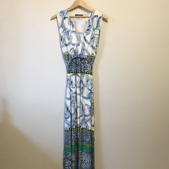 Lauren Ralph Lauren Leopards Diamond Rings and Gold Chain High Waist Max… - Picture 1 of 16